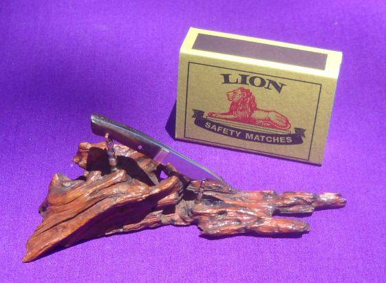 Minature Hunting Knife on stand