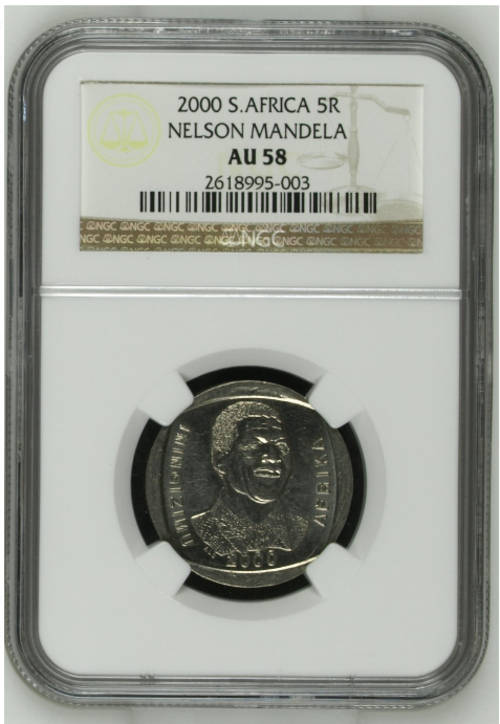 AU58 Mandela R5 year 2000