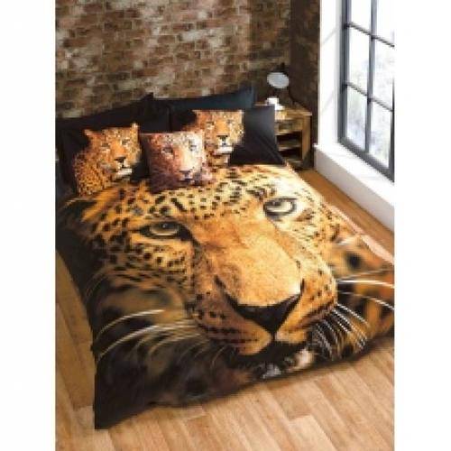 LEOPARD DUVET PHOTO- 3D DUVET SET DOUBLE