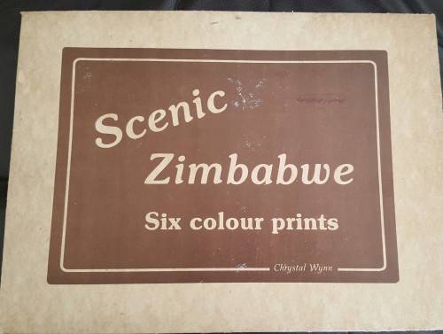 6 Senic Zimbabwe  prints in folder. Signed by Chrystal Wynn 1982