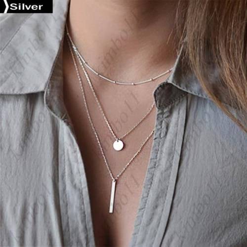 Multilayer Glitter Clavicle Chain Fashion Pendant Necklace for Lad