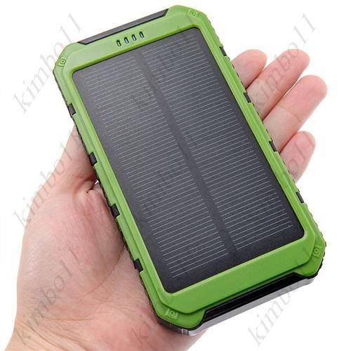 10000mAh Dual USB External Solar Battery Charger Solar Power Bank