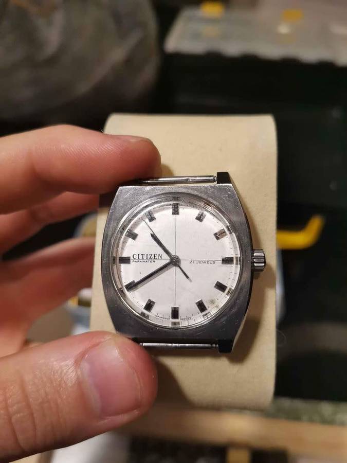 1973 Citizen Parawater 21 jewel - hand wind vintage silver men`s watch