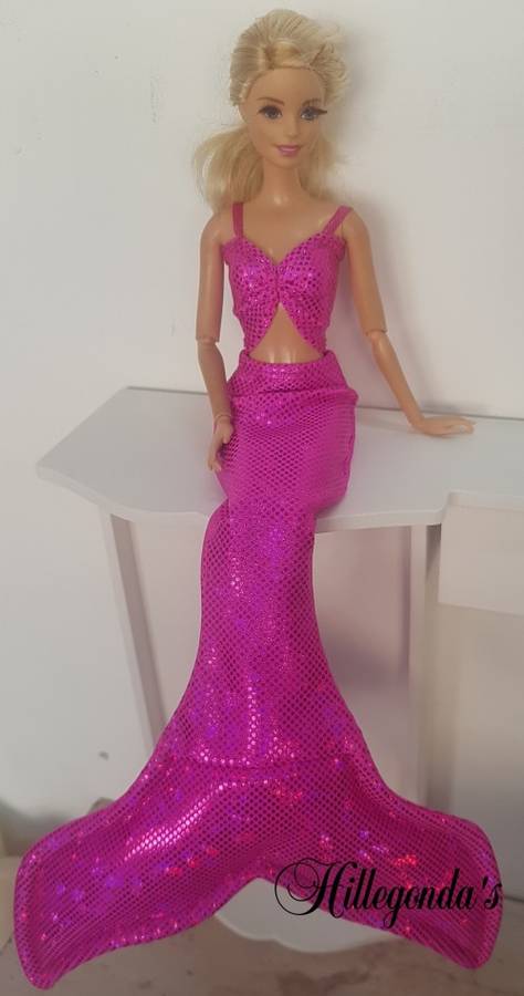 Pink mermaid set for Barbie dolls