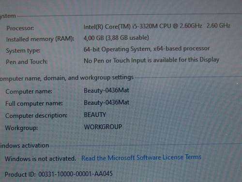 DELL LATITUDE E6230- 12,5``, i5 3rd gen, 4gb ram, 500gig hard drive, dual cpu of 2,6ghz each