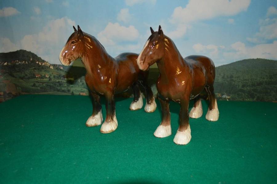 A beautiful pair of Beswick `Shire horses` mod 818 REDUCED