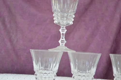 4 exquisite chrystal sherry glassed