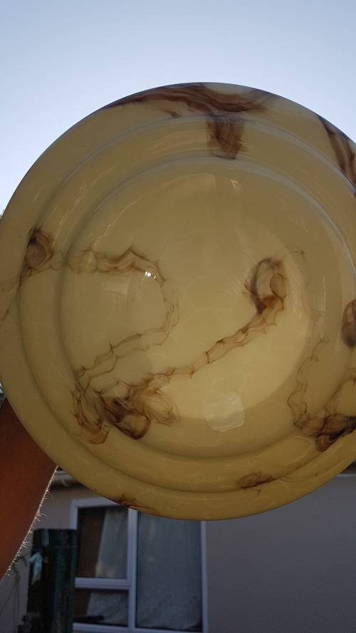 Absolutly stunning vintage marbled ceiling light lamp shade large