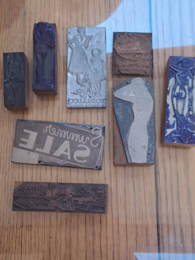 Beautiful and interesting vintage copper and lead stamps