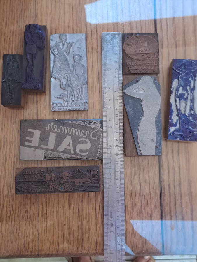 Beautiful and interesting vintage copper and lead stamps