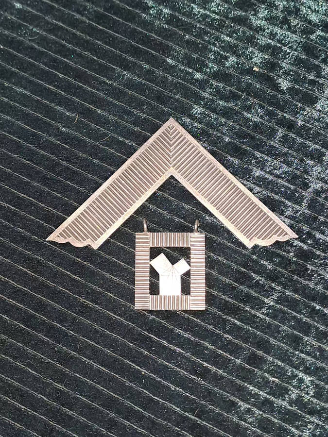 masonic past master mason silver 925 London collar jewel