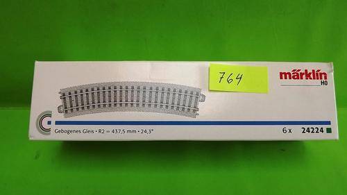 MARKLIN HO 6X C TRACK 24224 CURVED TRACK R2 437.5MM