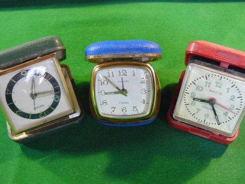 3 TRAVEL ALARM CLOCKS