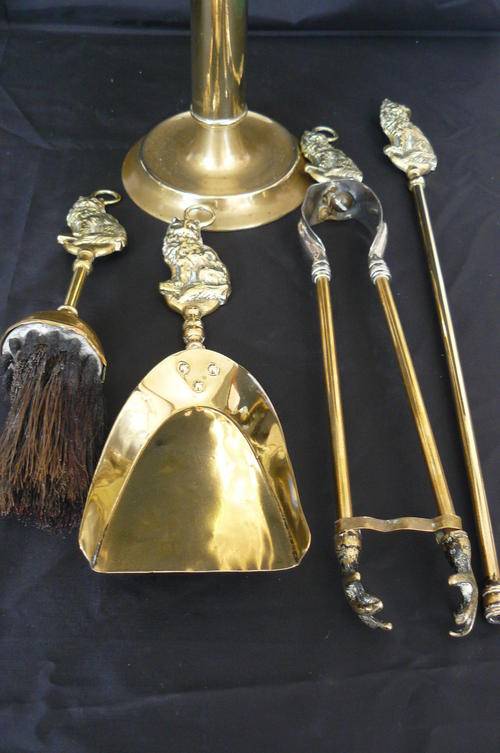BRASS FIRE PLACE SET, PLEASE HAVE A LOOK!!!!!@@@@@!!!!!