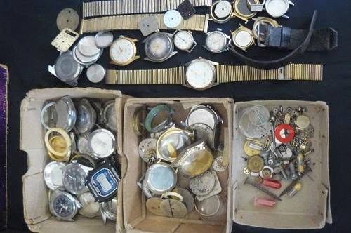 LARGE LOT OF WATCH SPARES FOR THE COLLECTOR!!!!!