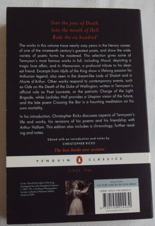 Alfred Lord Tennyson Selected Poems