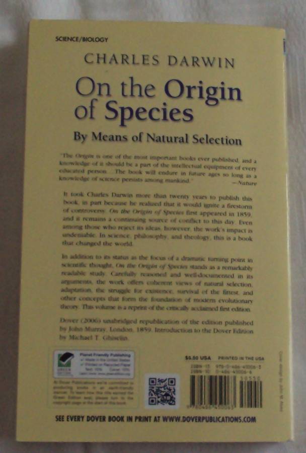On The Origin of Species CHarles Darwin