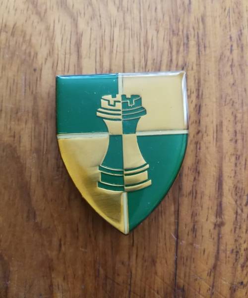 Group 8 HQ (green/gold/white cross) - original - Shoulder flash - all pins intact