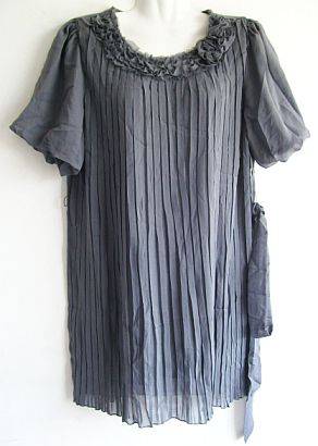 Lovely Pleated Chiffon Dress. Size 34