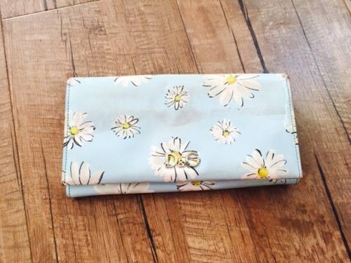 Authentic Dolce Gabbana DG Original  Blue Daisy Flower Long Wallet/Purse