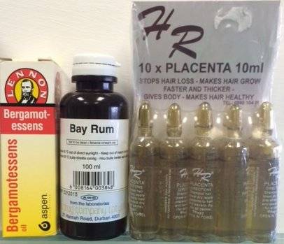 Placenta - Bay Rum - Bergamot Essence - Hair Growth Combo