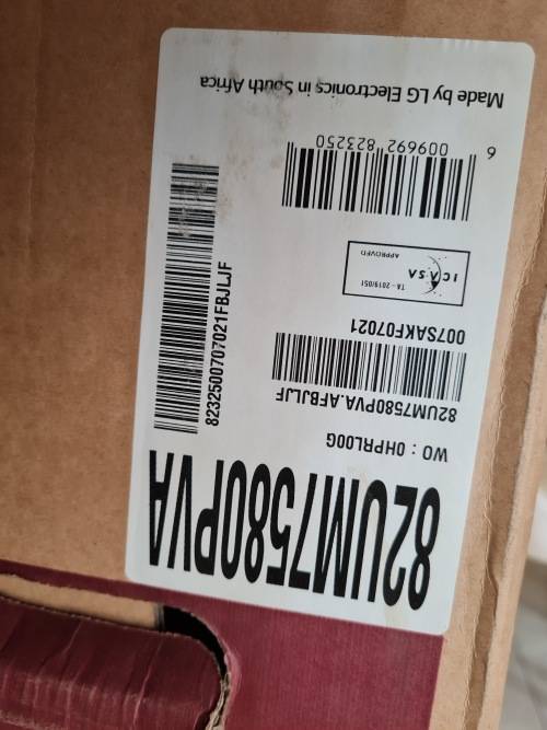 Lg 82" tv