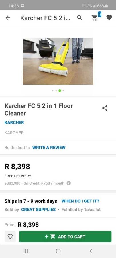 Karcher fc5 floor cleaner