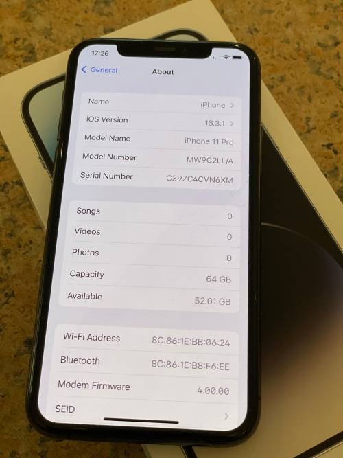 iPhone 11 Pro - 64GB - Midnight Green - Certified Preowned ~FREE Shipping ~FREE Screen Protector