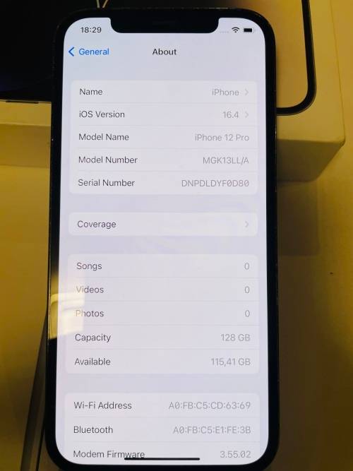 iPhone 12 Pro 128GB LTE - Certified Preowned with Box ~FREE Shipping