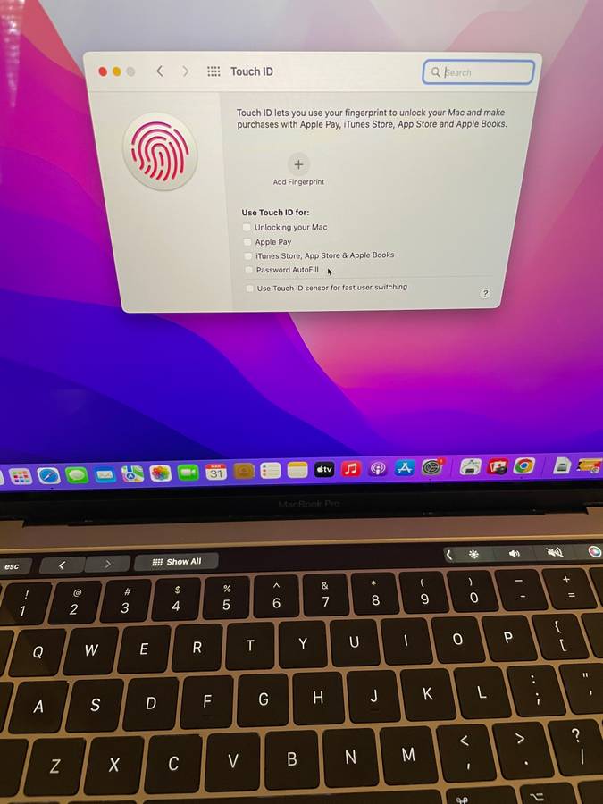 Macbook Pro 13-inch Retina Display - Intel Core i5 - 16GB RAM - 512GB SSD - Touchbar and Touch ID