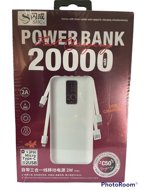 Power Bank 20000mAh Fast Charging
