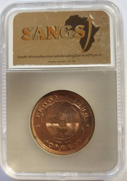 1898 PENNY SANGS SLABBED MS 63 RB-Relist