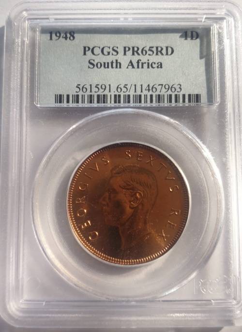 1948 1 Penny PCGS GRADED PR65RD.YES RED.