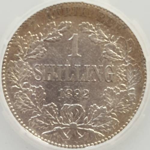 WOW.1892 1 SHILLING SANGS GRADED XF40