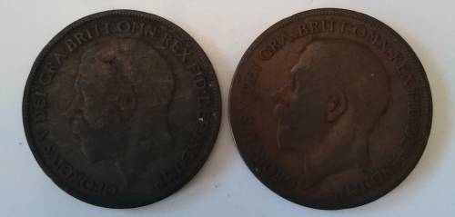 1920 and 1921 1 Penny
