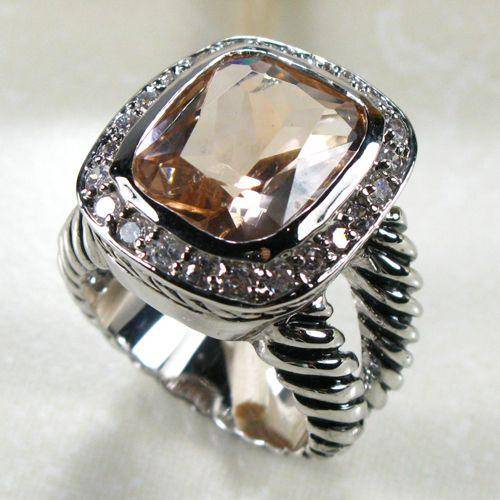 Exquisite Sterling Silver & Morganite ring...