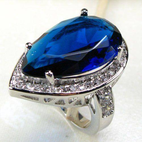 Exquisite  Sterling Silver &  Sapphire Quartz ring...