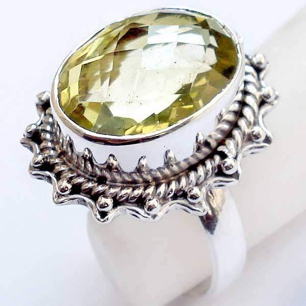 Exquisite 925 Sterling Silver & Lemon Topaz Ring...