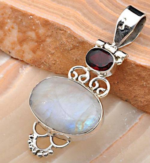 Exquisite Solid Silver Moonstone pendant...
