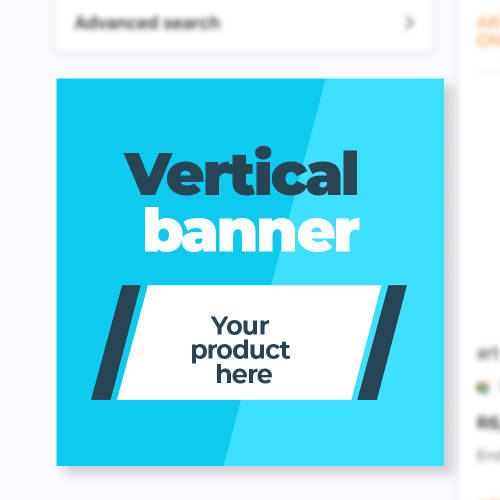 Vertical Banner Advertising on Bob Shop