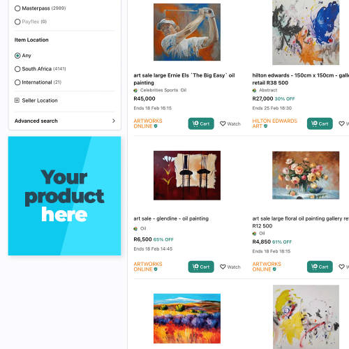 Vertical Banner Advertising on Bob Shop