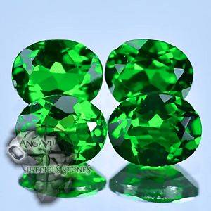 1.52 tcw (4 pieces) Chrome Green Diopside