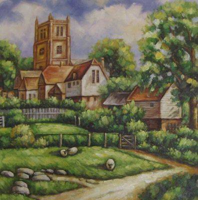 A lovely original landscape of French rural life