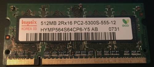 2x 512mb memory ram for apple macbook