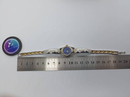 Watch Ladies  2-tone strap (silver and gold) with blue face