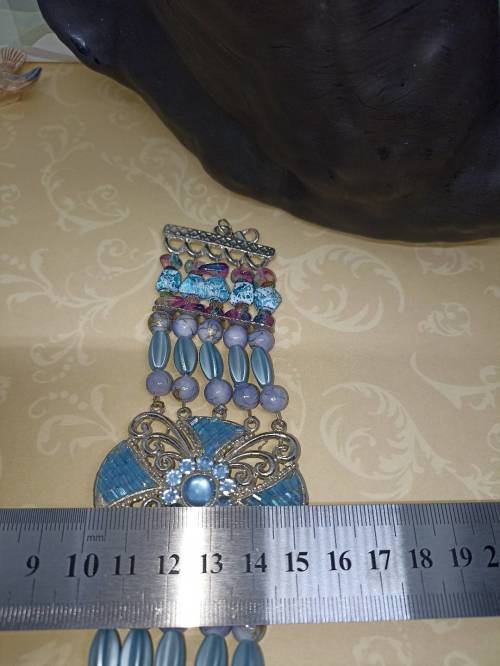 NEVER USED : VINTAGE Bracelet : Blue Beads and Stones (Unique)