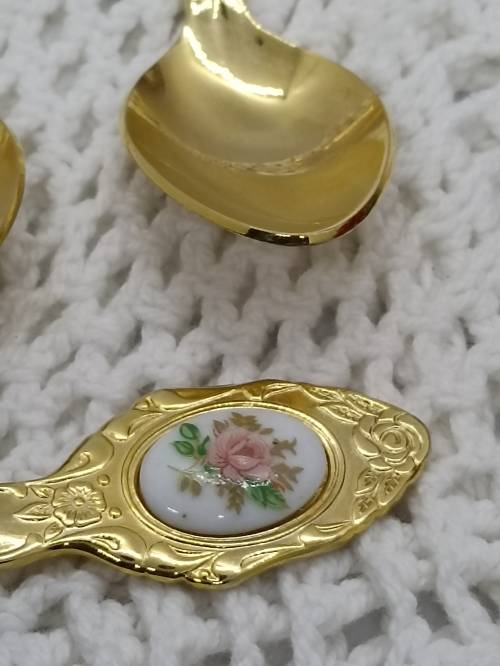 VINTAGE : Gold Plated (24 carat) Eetrite Teaspoons