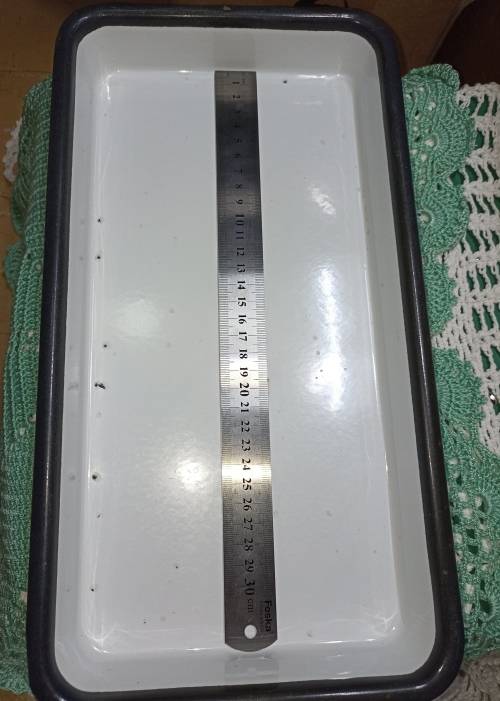 VINTAGE : Enamel Baking Dish