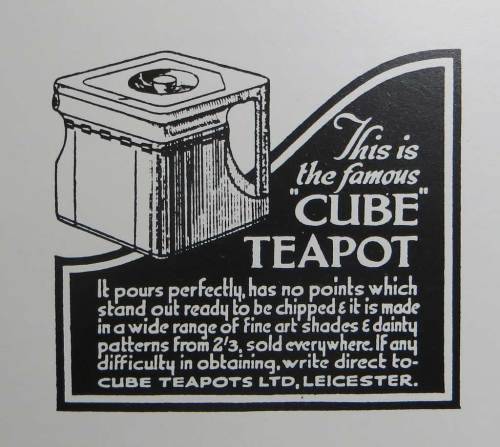 VERY RARE VINTAGE : MID-CENTURY Cube Square Teapot