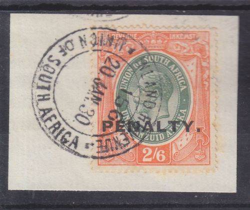 PENELTY ++ 1913 ++ KG V ++ 2/6 ORANGE & GREEN ++ FU ON PIECE ++ SEE SCAN BELOW ++ C/V R160 ++ BT 5